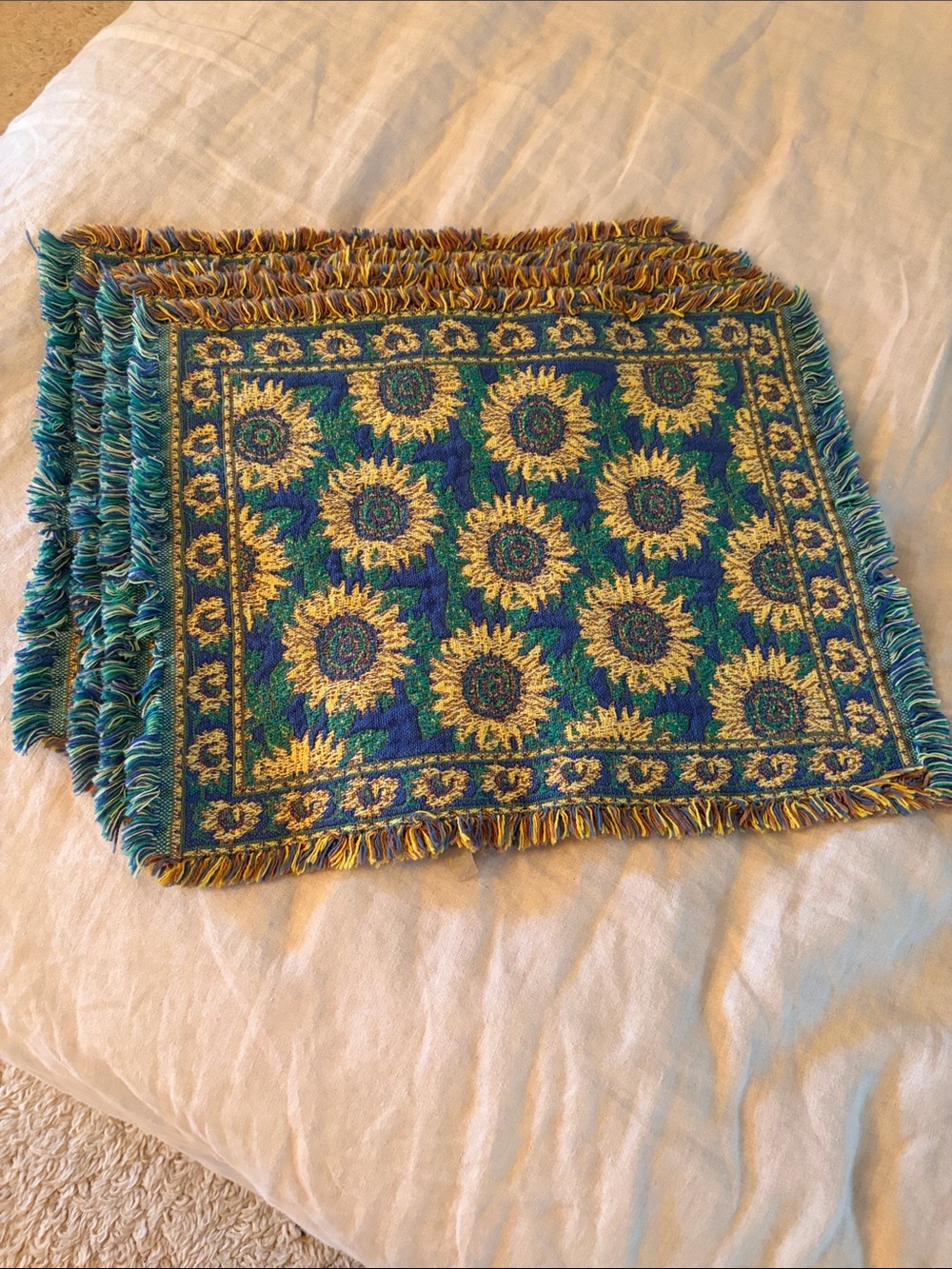 Sunflower Tapestry Placemats set of 4